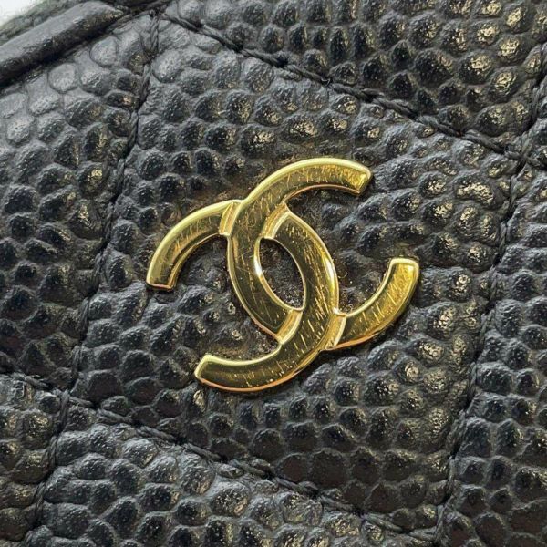 シャネル コインケース マトラッセ ココマーク キャビアスキン AP0216 CHANEL 財布 黒