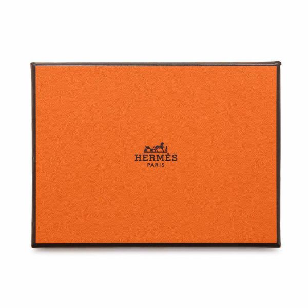 エルメス カードケース Hセリエ ブラック ボックスカーフ B刻印 HERMES カード 黒