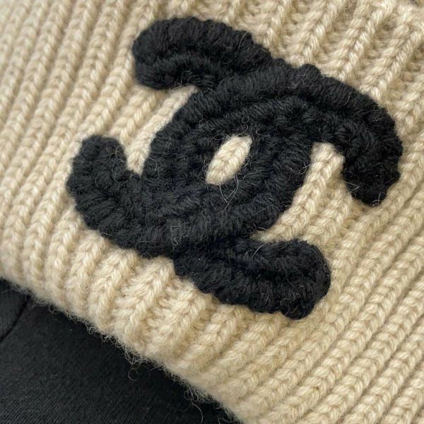 シャネル ニット帽 ココマーク カシミヤ CHANEL 帽子