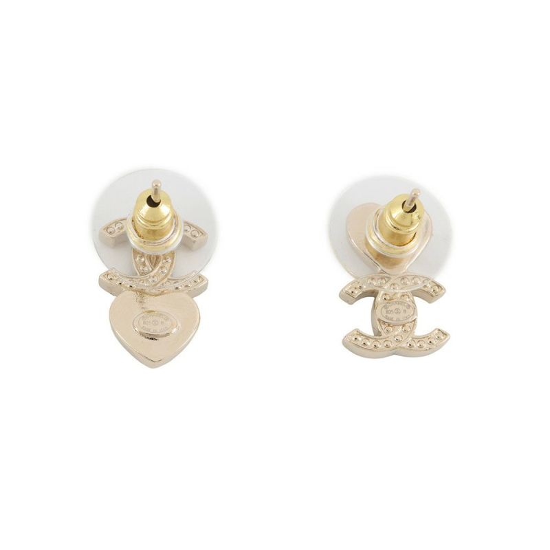 シャネル ピアス ハート ココマーク ラインストーン B25B ABG246 CHANEL アクセサリー