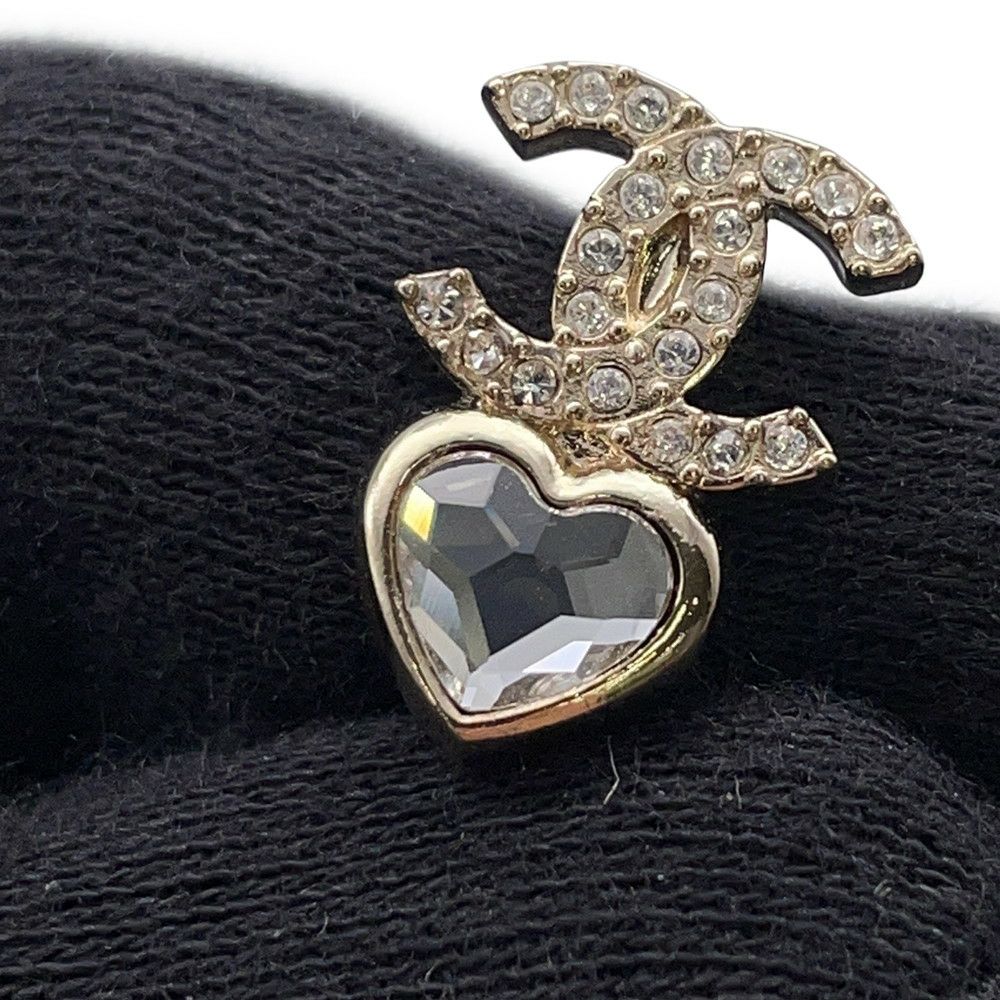 シャネル ピアス ハート ココマーク ラインストーン B25B ABG246 CHANEL アクセサリー