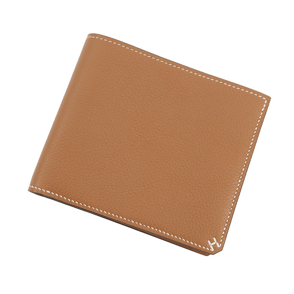 エルメス 二つ折り財布 セリエ コンパクト ゴールド/シルバー金具 エバーカラー B刻印 財布 メンズ
