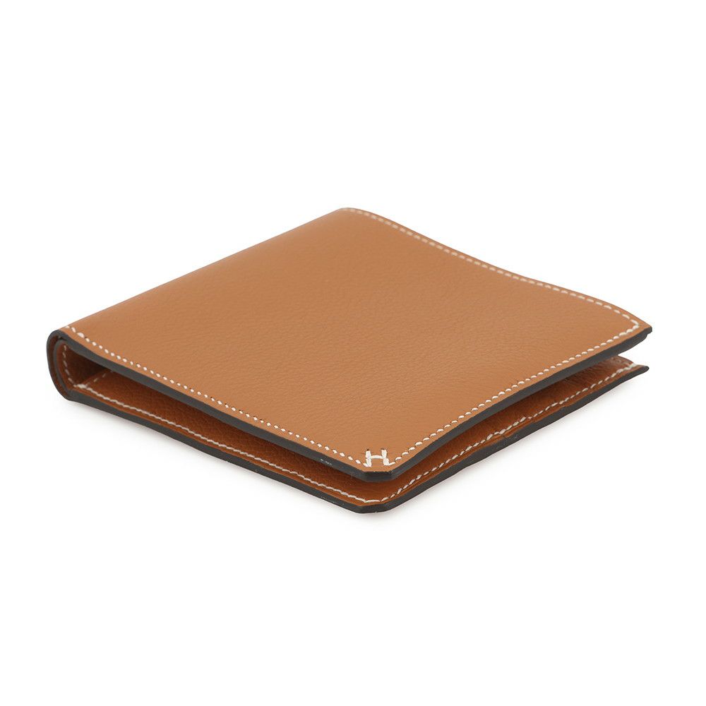 エルメス 二つ折り財布 セリエ コンパクト ゴールド/シルバー金具 エバーカラー B刻印 財布 メンズ