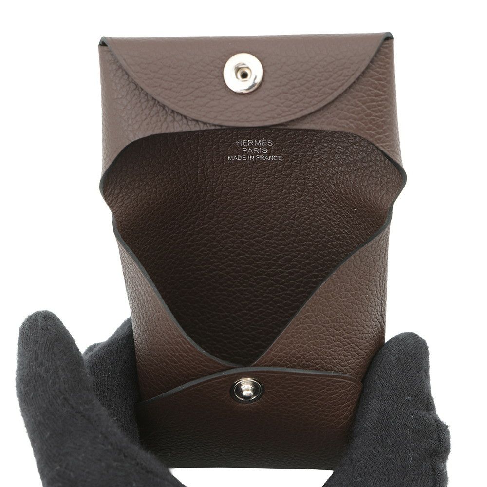 エルメス コインケース バスティア モカ エバーカラー W刻印 HERMES 小銭入れ