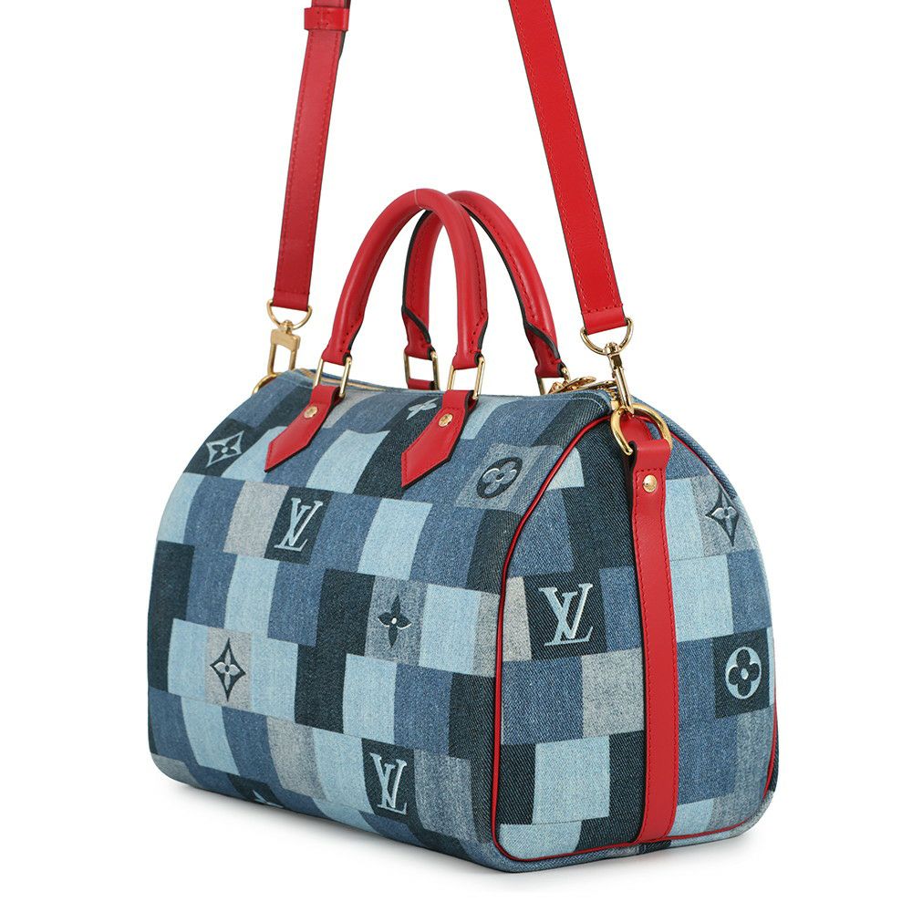 ルイヴィトン ハンドバッグ モノグラム・デニム スピーディ・バンドリエール30 M45041 LOUIS VUITTON 2wayショルダーバッグ