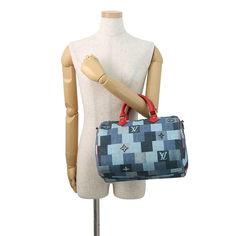 ルイヴィトン ハンドバッグ モノグラム・デニム スピーディ・バンド