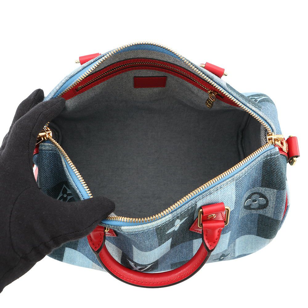 ルイヴィトン ハンドバッグ モノグラム・デニム スピーディ・バンドリエール30 M45041 LOUIS VUITTON 2wayショルダーバッグ