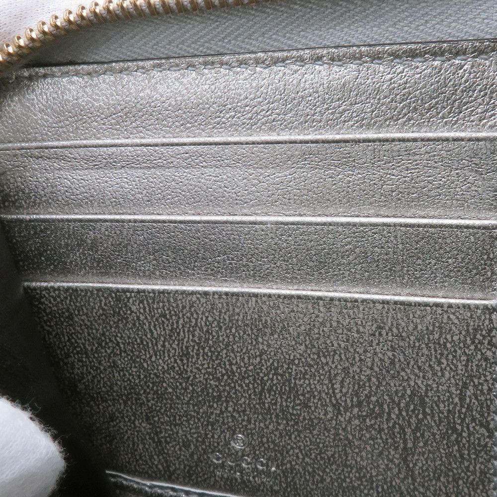 グッチ 長財布 GGプチ ラミネートリザード ダブルG ジップアラウンドウォレット 456117 GUCCI 財布 ラウンドファスナー