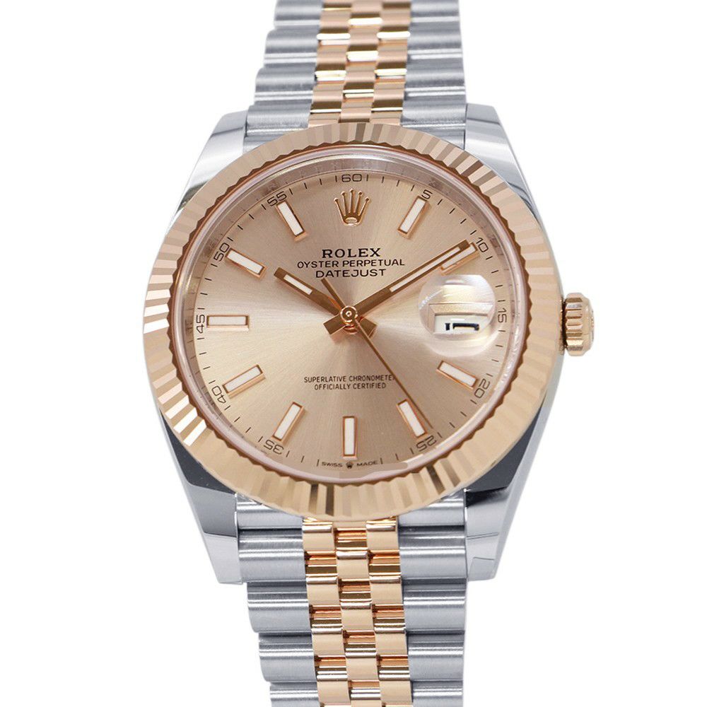 ロレックス デイトジャスト41 K18PGピンクゴールド ランダムシリアル 126331 ROLEX 腕時計 サンダスト文字盤