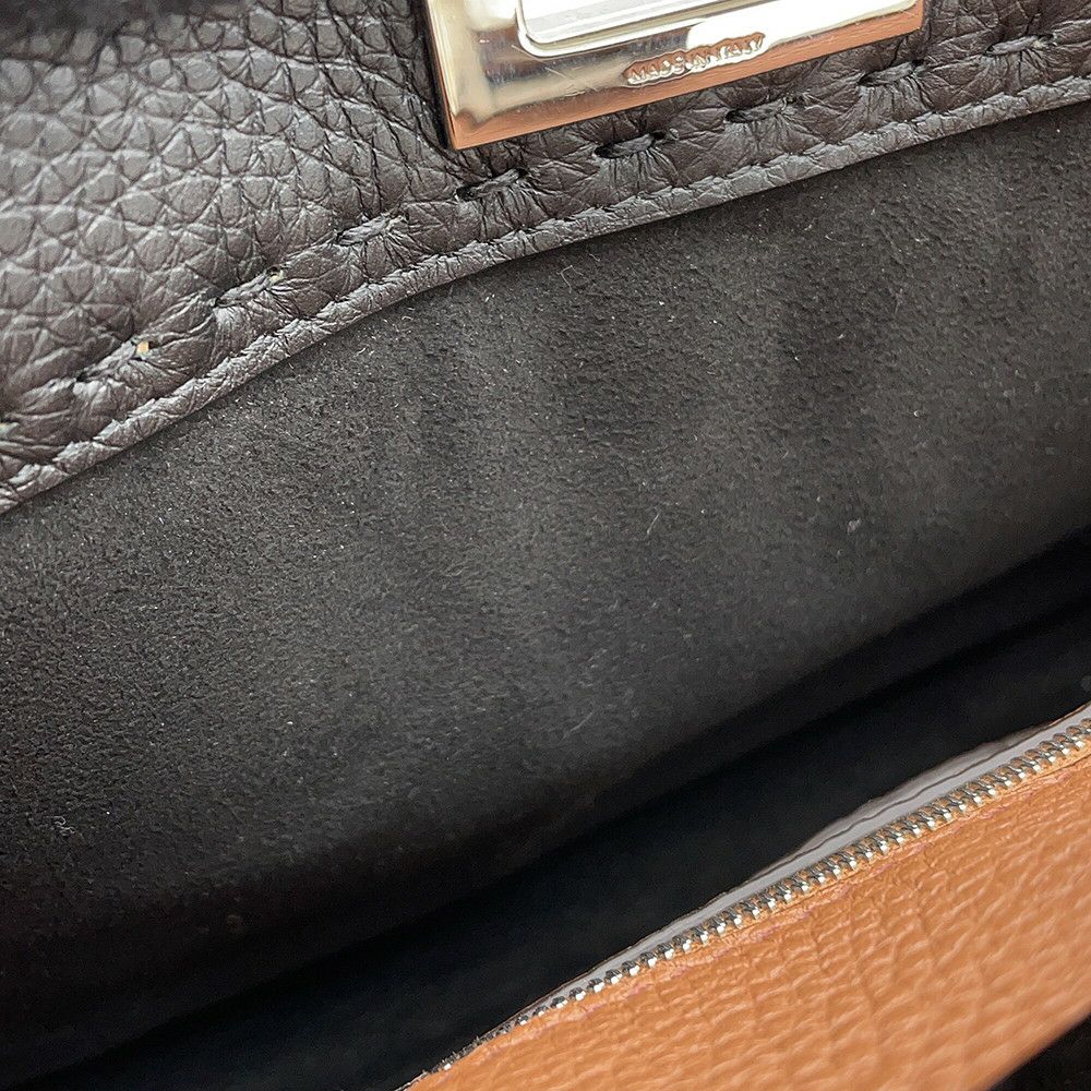 フェンディ ハンドバッグ ミニ ピーカブー セレリア レザー 8BN244 FENDI バッグ ショルダーバッグ 黒