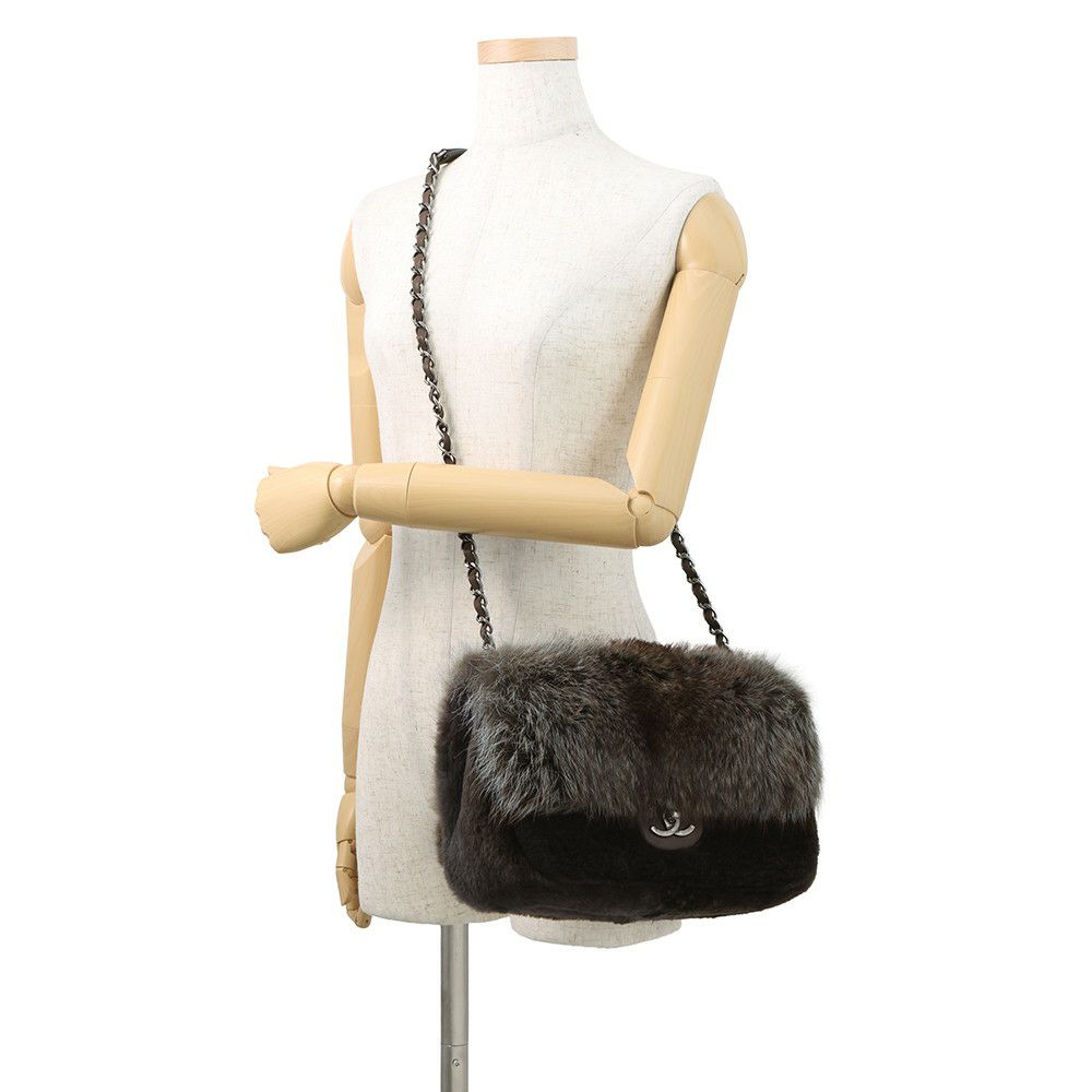 シャネル チェーンショルダーバッグ ココマーク ファー CHANEL 2ｗay