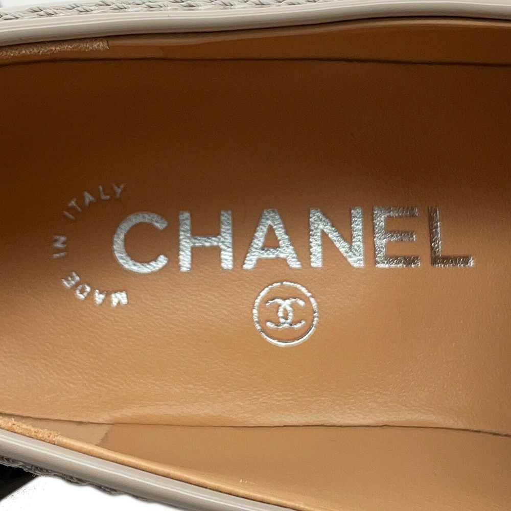 シャネル ローファー ココマーク チェーンロゴ パテントレザー レディースサイズ37 G37430 CHANEL 靴 セール品