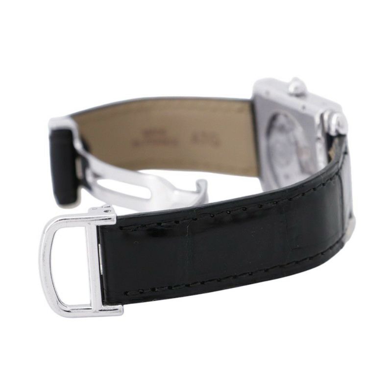 カルティエ タンク オビュ LM K18WG ホワイトゴールド ダイヤベゼル WB800551 Cartier 腕時計 シルバー文字盤