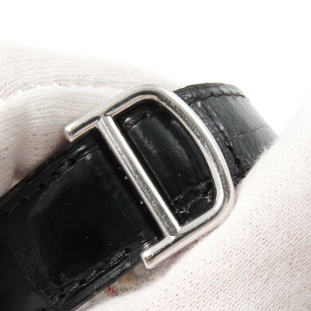 カルティエ タンク オビュ LM K18WG ホワイトゴールド ダイヤベゼル WB800551 Cartier 腕時計 シルバー文字盤