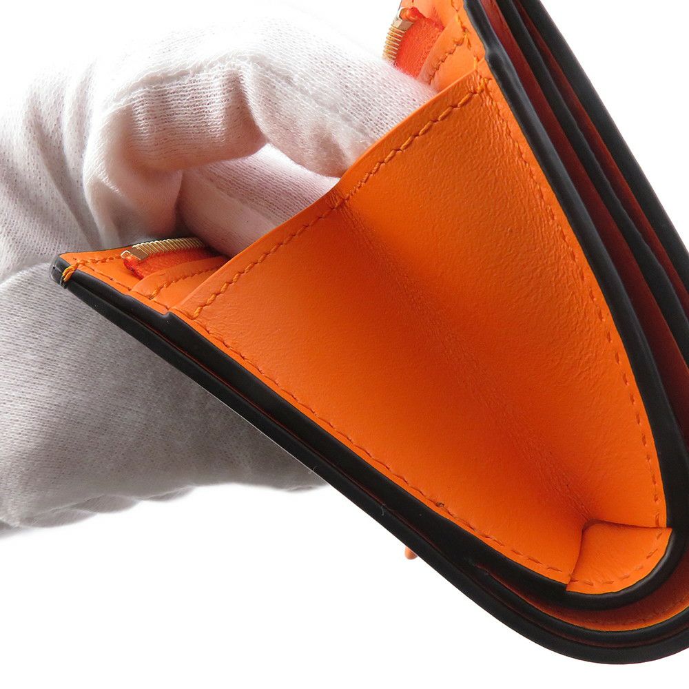 ロエベ 二つ折り財布 ノット コンパクトウォレット シャイニーナパカーフレザー CEM1NCWX01 LOEWE 財布 バイカラー 黒