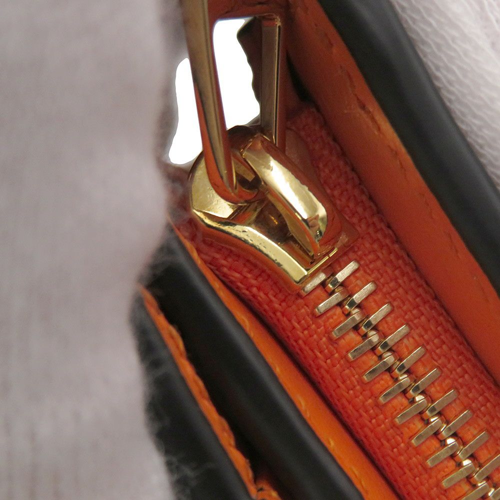 ロエベ 二つ折り財布 ノット コンパクトウォレット シャイニーナパカーフレザー CEM1NCWX01 LOEWE 財布 バイカラー 黒