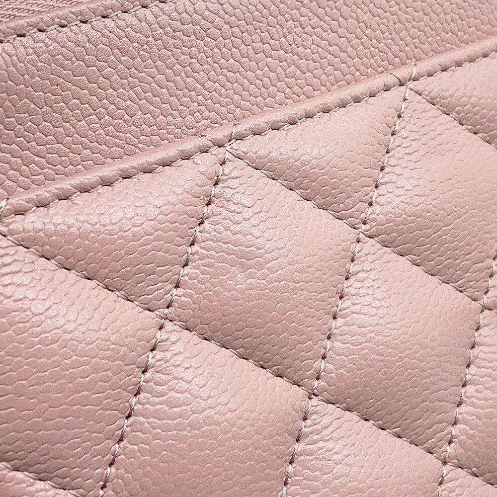 シャネル チェーンウォレット マトラッセ ココマーク ハートチェーン キャビアスキン AP3201 CHANEL