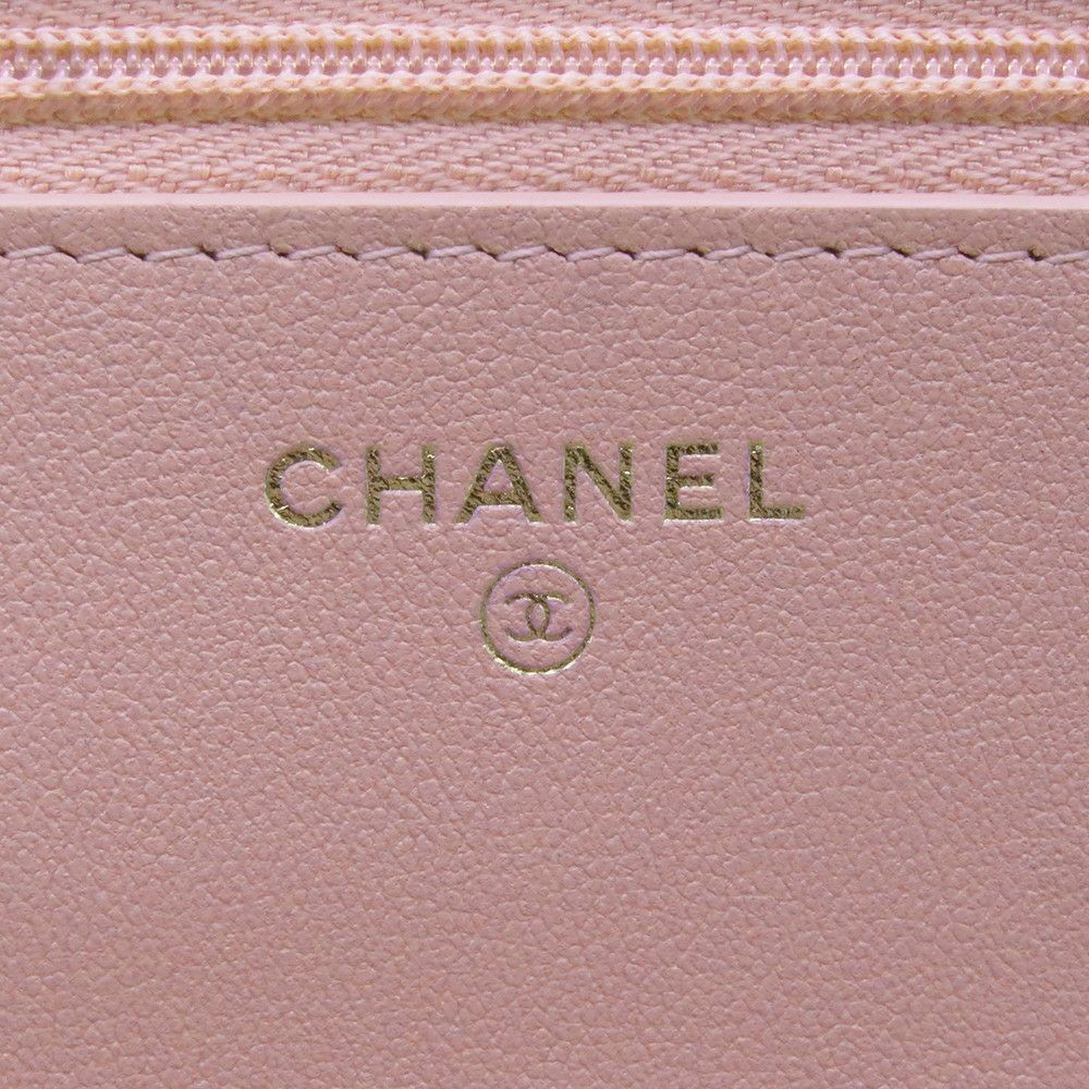 シャネル チェーンウォレット マトラッセ ココマーク ハートチェーン キャビアスキン AP3201 CHANEL