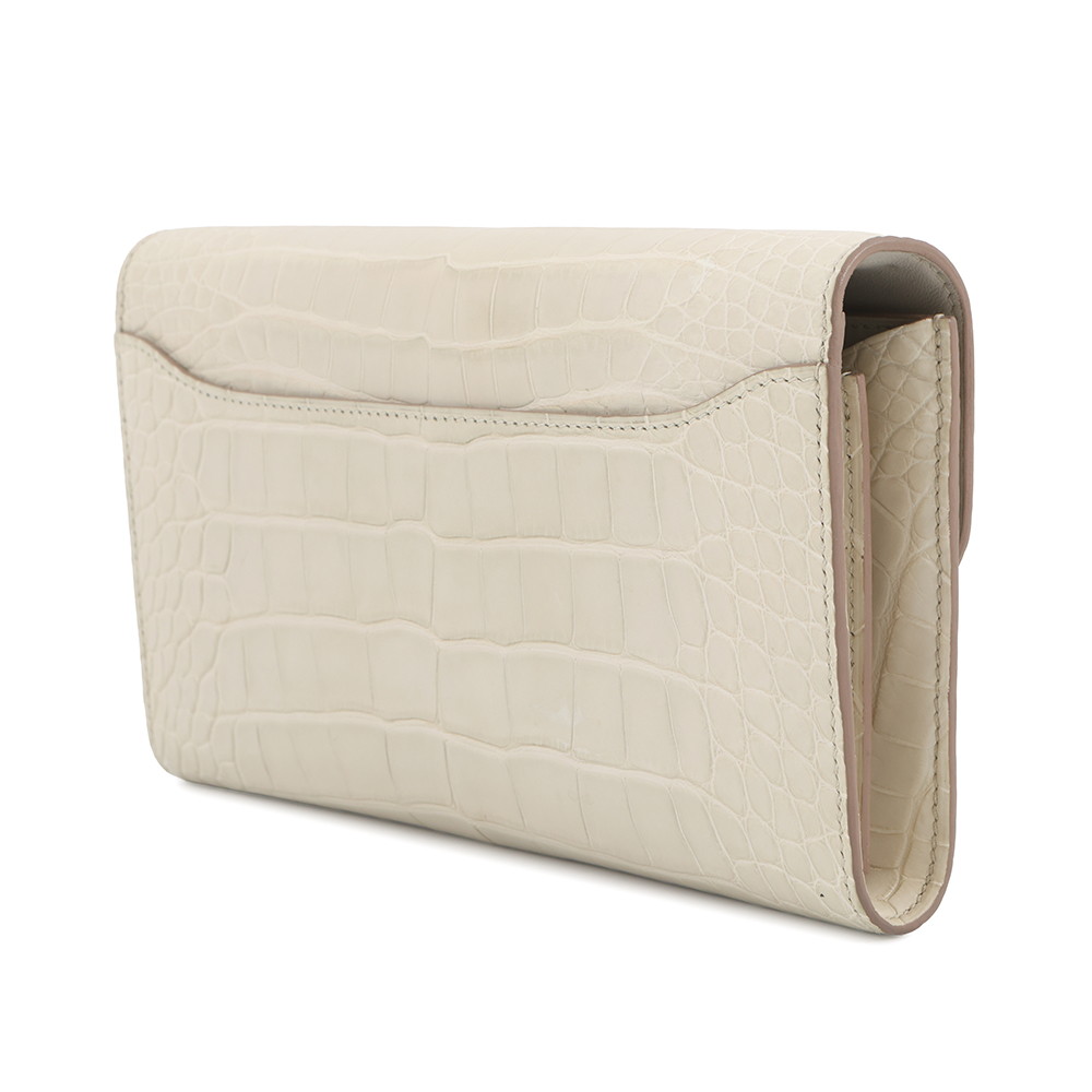 エルメス 長財布 コンスタンス トゥーゴー ロング ベトン/シルバー金具 アリゲーターマット U刻印