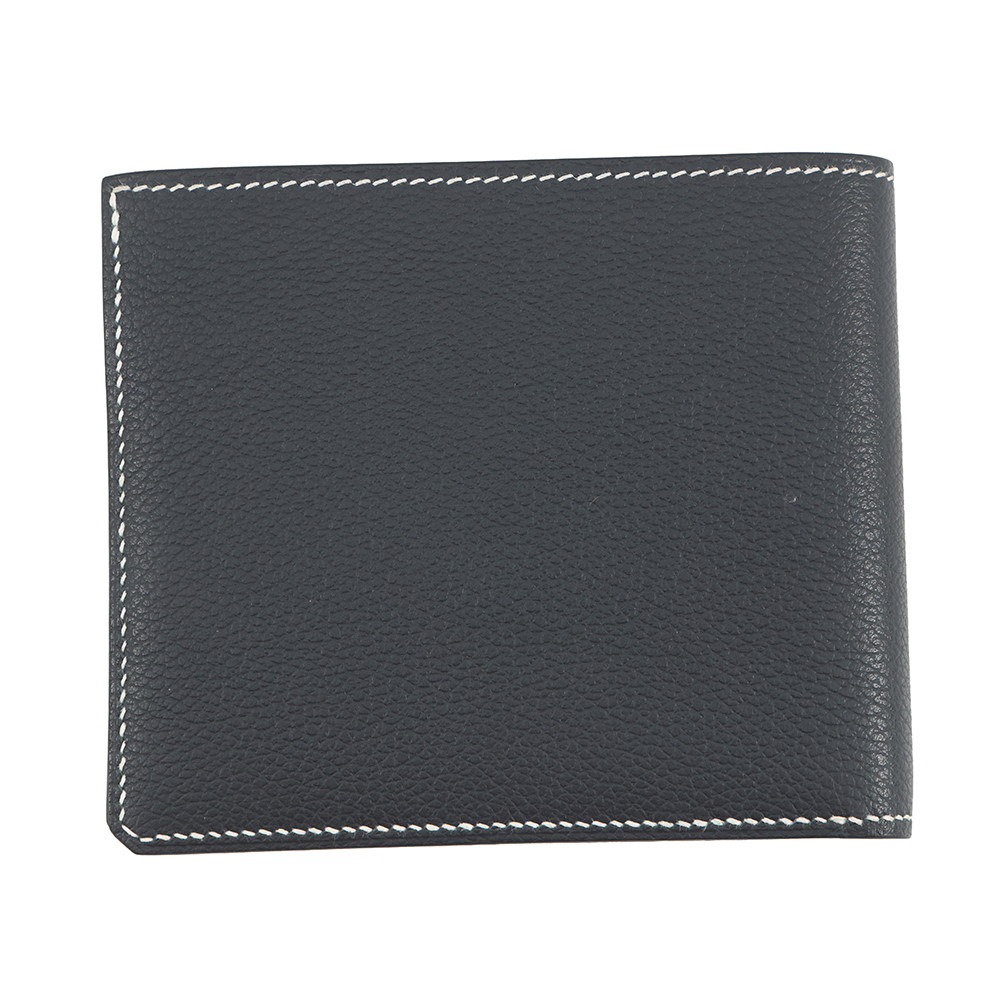 エルメス 二つ折り財布 セリエ コンパクト Sellier H グリミスティ/シルバー金具 エバーカラー W刻印