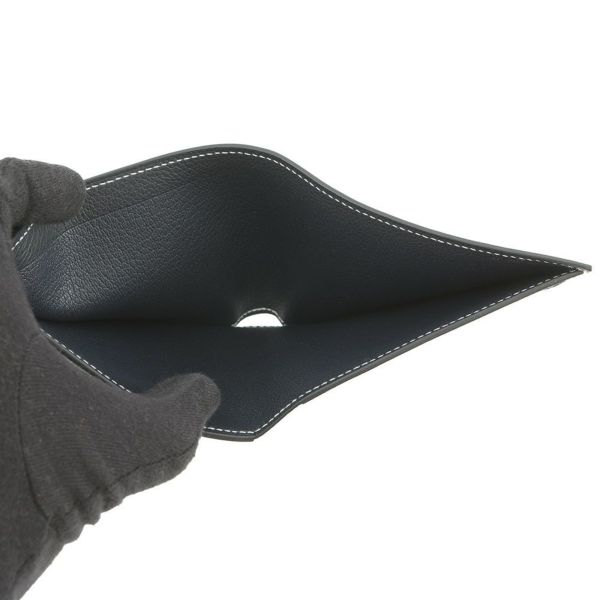 エルメス 二つ折り財布 セリエ コンパクト Sellier H グリミスティ/シルバー金具 エバーカラー W刻印