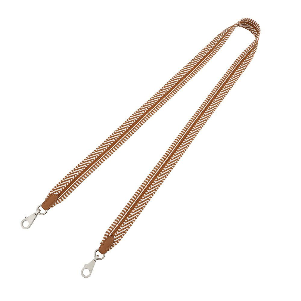 エルメス ショルダーストラップ バンドリエール サングル カヴァル ゴールド/ホワイト/シルバー金具 K刻印