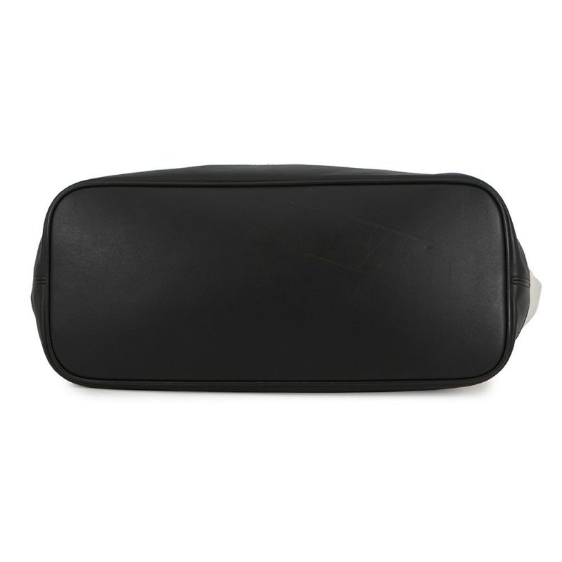 バレンシアガ トートバッグ ネイビートート レザー/キャンバス 374767 BALENCIAGA 黒 白