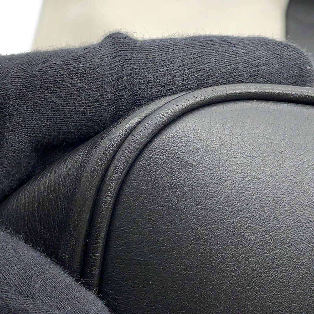 バレンシアガ トートバッグ ネイビートート レザー/キャンバス 374767 BALENCIAGA 黒 白