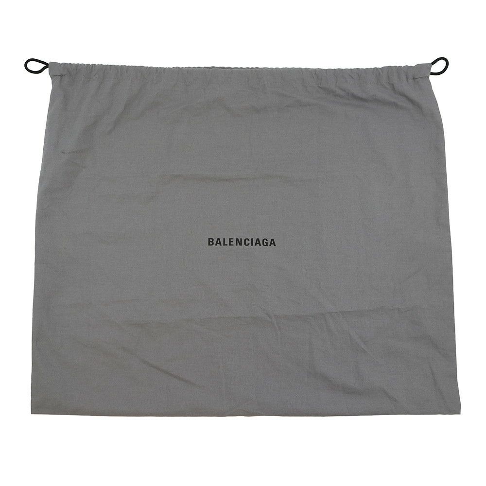 バレンシアガ トートバッグ ネイビートート レザー/キャンバス 374767 BALENCIAGA 黒 白