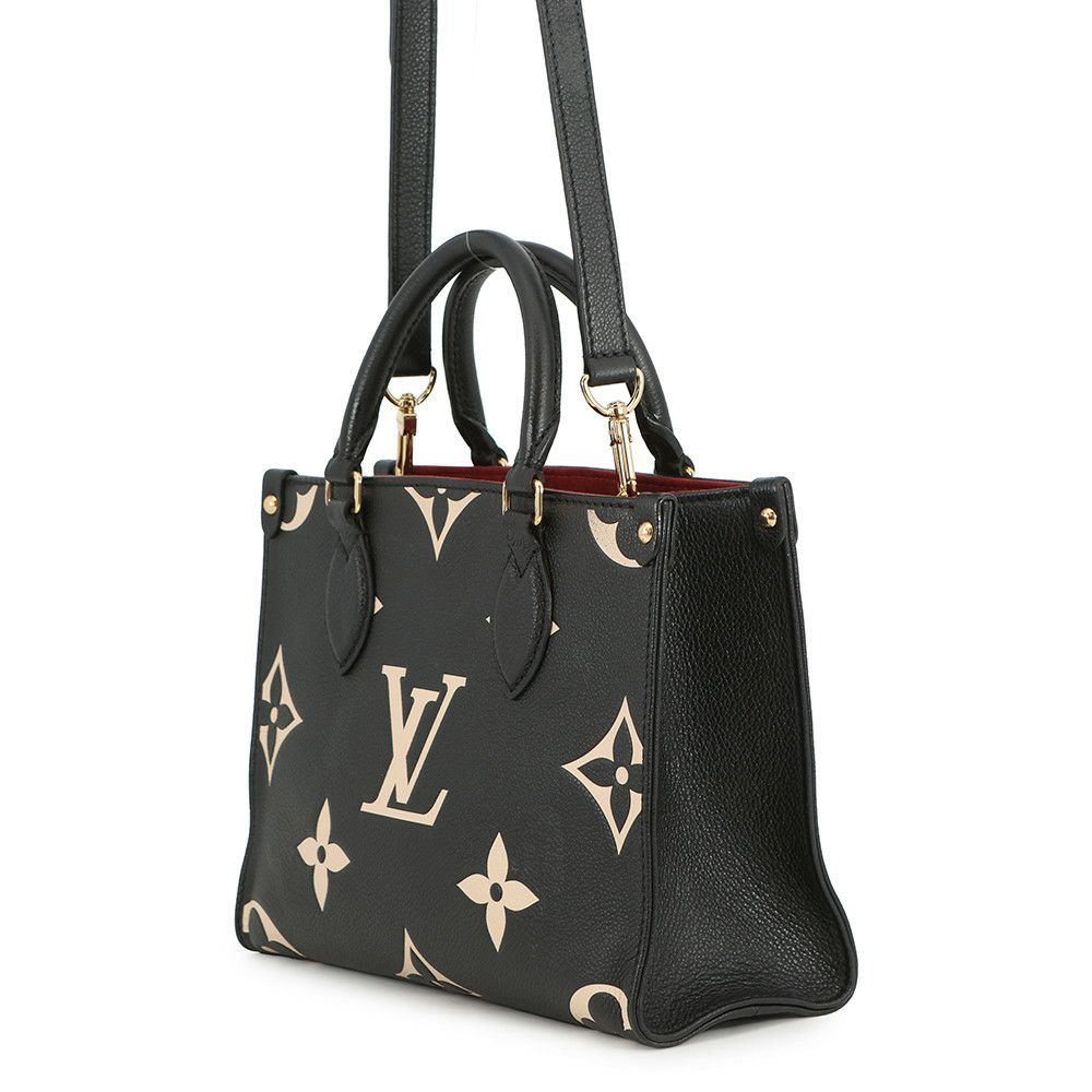 ルイヴィトン ハンドバッグ バイカラーモノグラム・アンプラント オンザゴーPM M45659 ヴィトン バッグ 2way ショルダー 黒 ブラック