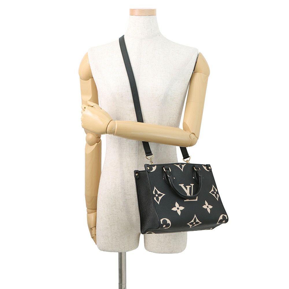 ルイヴィトン ハンドバッグ バイカラーモノグラム・アンプラント オンザゴーPM M45659 ヴィトン バッグ 2way ショルダー 黒 ブラック