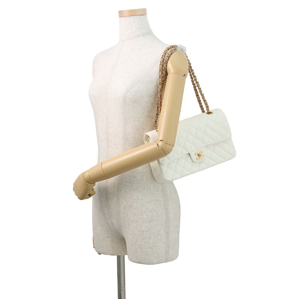 シャネル チェーンショルダーバッグ マトラッセ25 ココマーク ラムスキン ダブルチェーン A01112 CHANEL