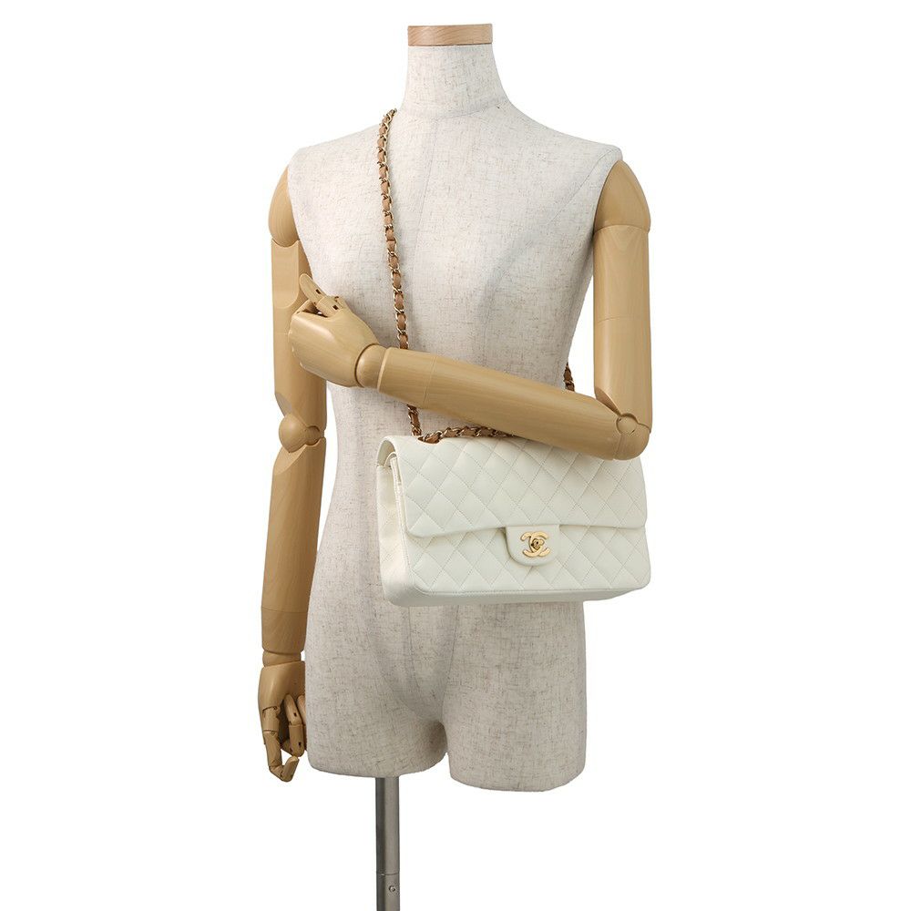 シャネル チェーンショルダーバッグ マトラッセ25 ココマーク ラムスキン ダブルチェーン A01112 CHANEL