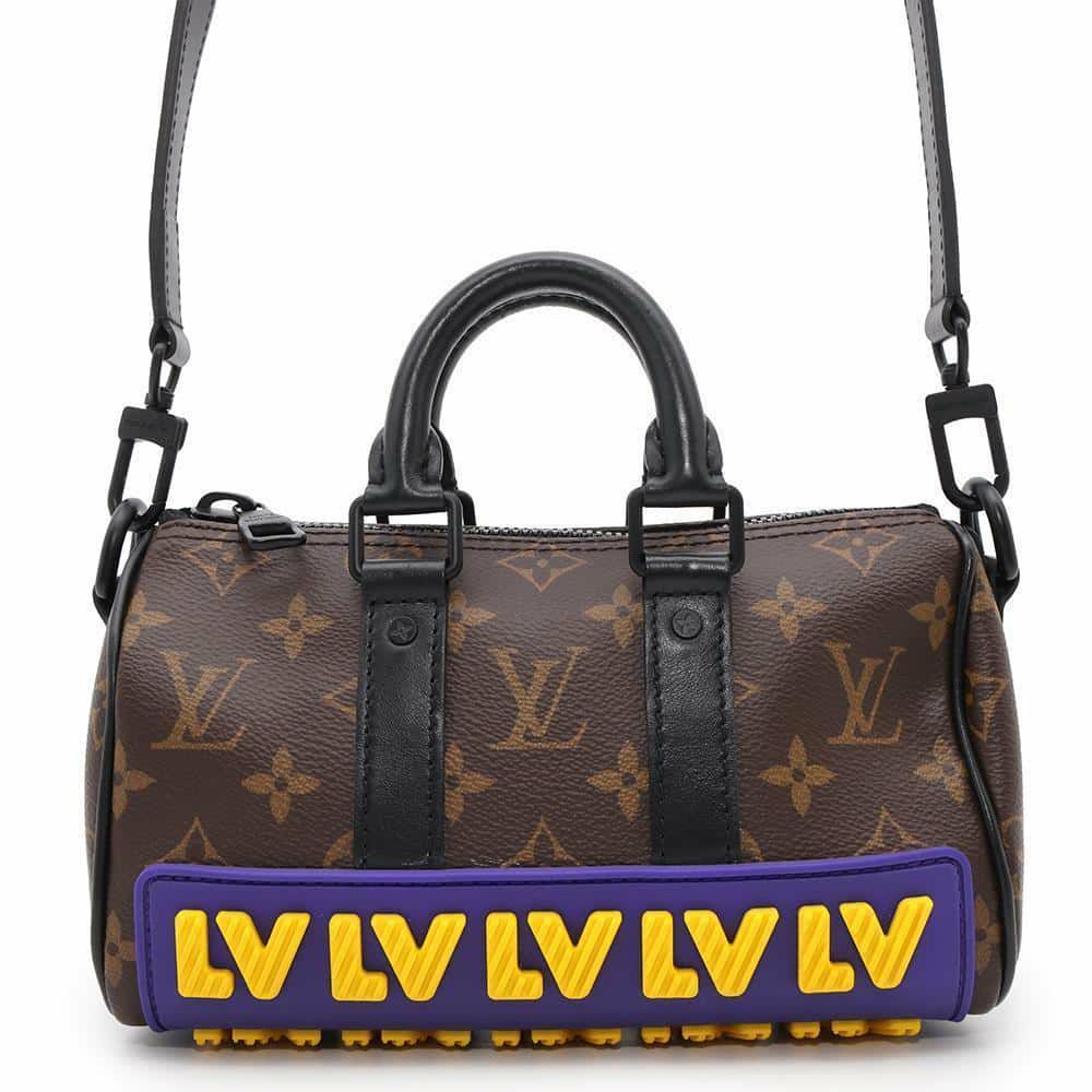 ルイヴィトン ハンドバッグ モノグラム/LVラバー キーポルXS M45788 LOUIS VUITTON 黒 ブラック