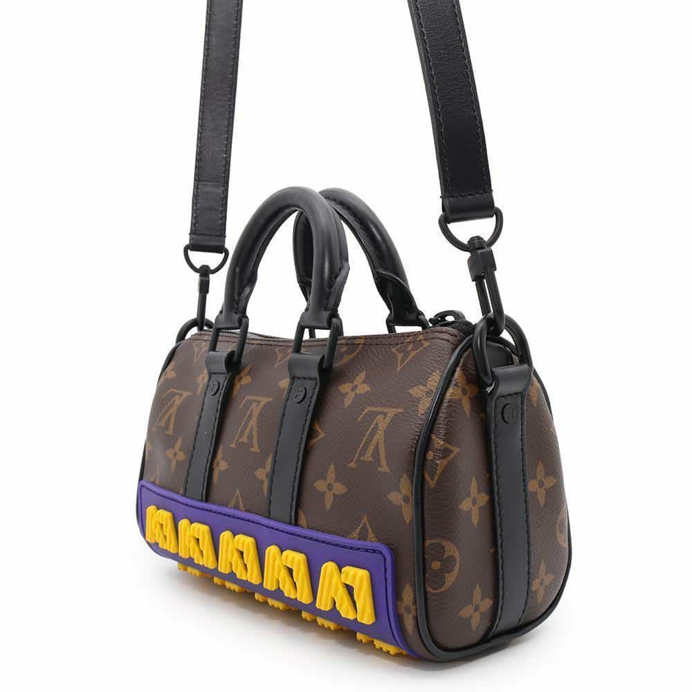 ルイヴィトン ハンドバッグ モノグラム/LVラバー キーポルXS M45788 LOUIS VUITTON 黒 ブラック