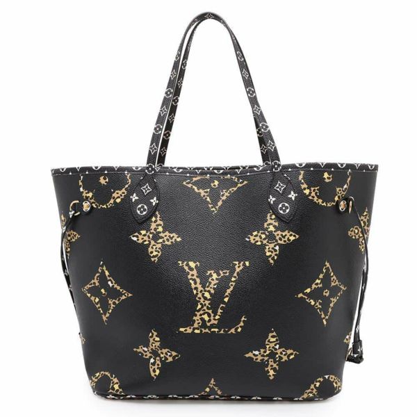 ルイヴィトン トートバッグ ジャングル モノグラム ネヴァーフルMM ポーチ付き M44676 LOUIS VUITTON バッグ ブラック 黒