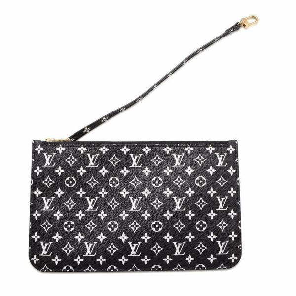 ルイヴィトン トートバッグ ジャングル モノグラム ネヴァーフルMM ポーチ付き M44676 LOUIS VUITTON バッグ ブラック 黒