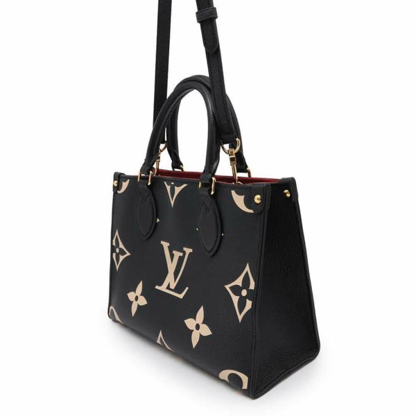 ルイヴィトン トートバッグ オンザゴー PM モノグラム アンプラント M45659 LOUIS VUITTON 2wayショルダーバッグ 黒