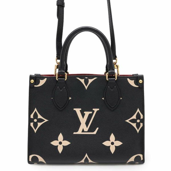 ルイヴィトン トートバッグ オンザゴー PM モノグラム アンプラント M45659 LOUIS VUITTON 2wayショルダーバッグ 黒