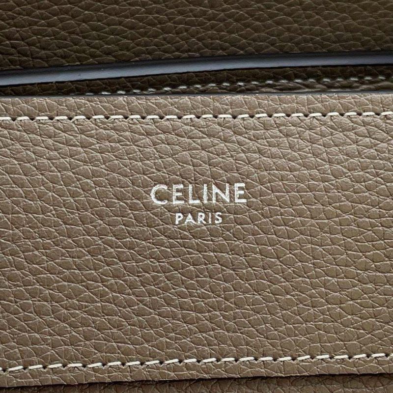 セリーヌ ハンドバッグ ラゲージショッパー マイクロ レザー 189793DRU CELINE バッグ グレージュ