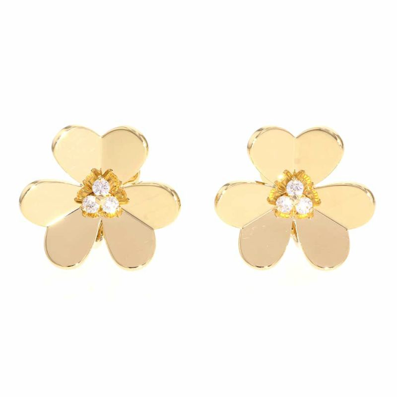 ヴァンクリーフ&アーペル ピアス フリヴォル イヤリング ラージ ダイヤモンド 6P 0.32ct K18YGイエローゴールド VCARB65900