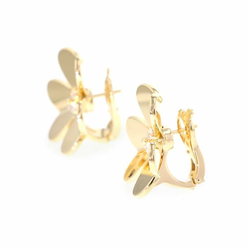 ヴァンクリーフ&アーペル ピアス フリヴォル イヤリング ラージ ダイヤモンド 6P 0.32ct K18YGイエローゴールド VCARB65900