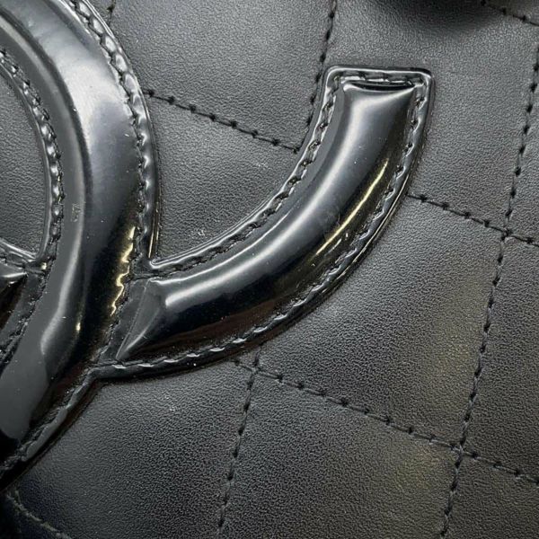 シャネル 二つ折り財布 カンボンライン マトラッセ ココマーク  A50080 CHANEL 財布 黒