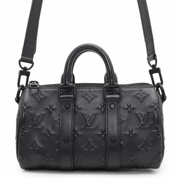 ルイヴィトン ハンドバッグ モノグラム・シール キーポル XS M57960 LOUIS VUITTON 2wayショルダー メンズ 黒