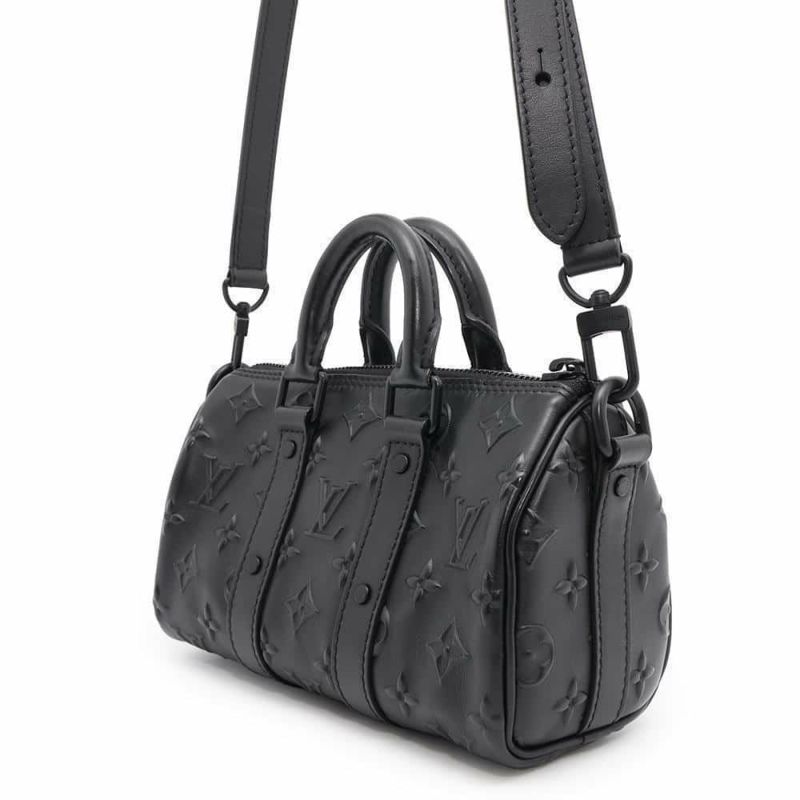 ルイヴィトン ハンドバッグ モノグラム・シール キーポル XS M57960 LOUIS VUITTON 2wayショルダー メンズ 黒