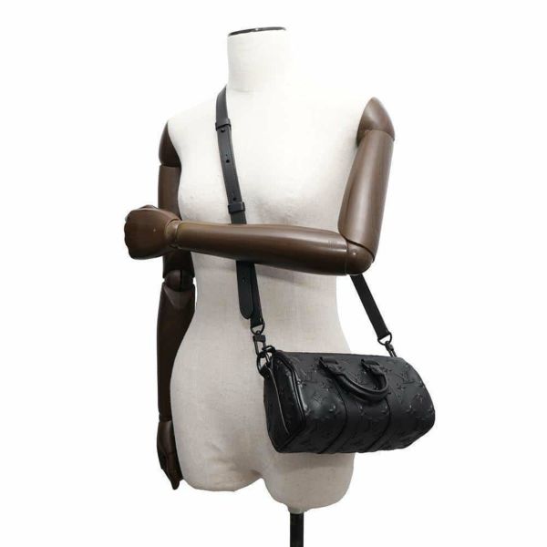 ルイヴィトン ハンドバッグ モノグラム・シール キーポル XS M57960 LOUIS VUITTON 2wayショルダー メンズ 黒