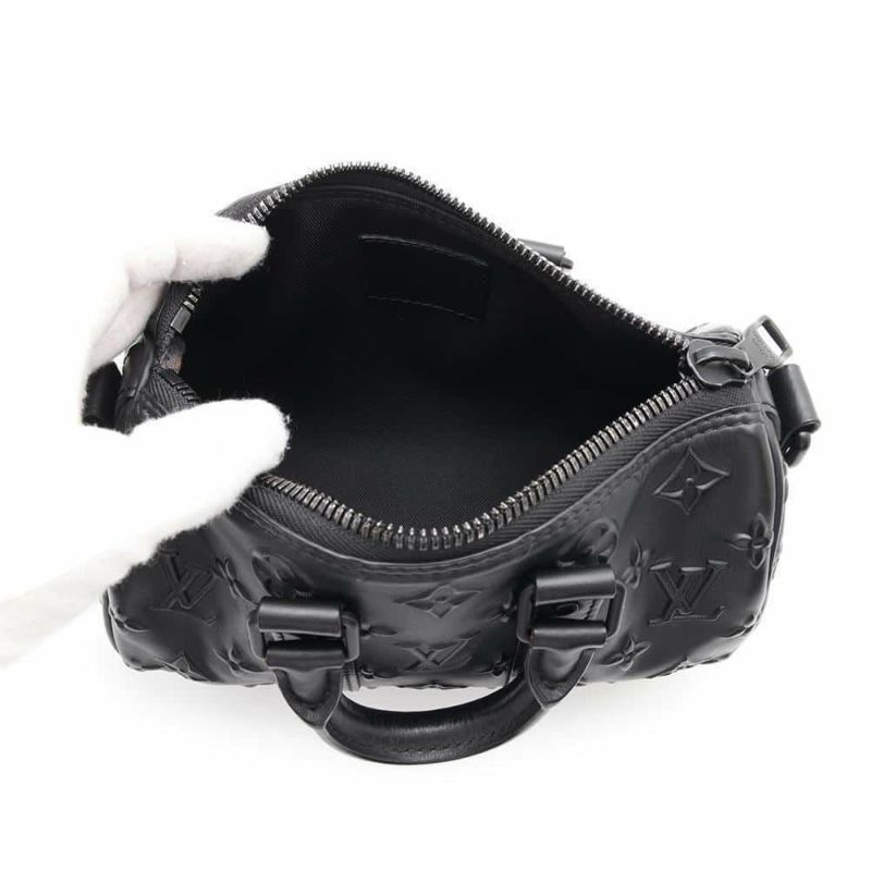 ルイヴィトン ハンドバッグ モノグラム・シール キーポル XS M57960 LOUIS VUITTON 2wayショルダー メンズ 黒