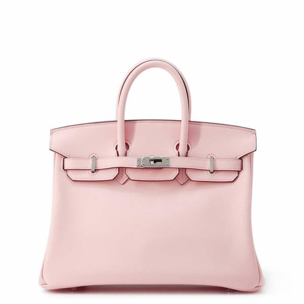 エルメス バーキン25 ローズサクラ/シルバー金具 スイフト C刻印 HERMES Birkin ハンドバッグ