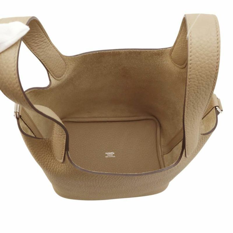 エルメス ハンドバッグ ピコタンロックPM ベージュマルファ/シルバー金具 トリヨンクレマンス W刻印