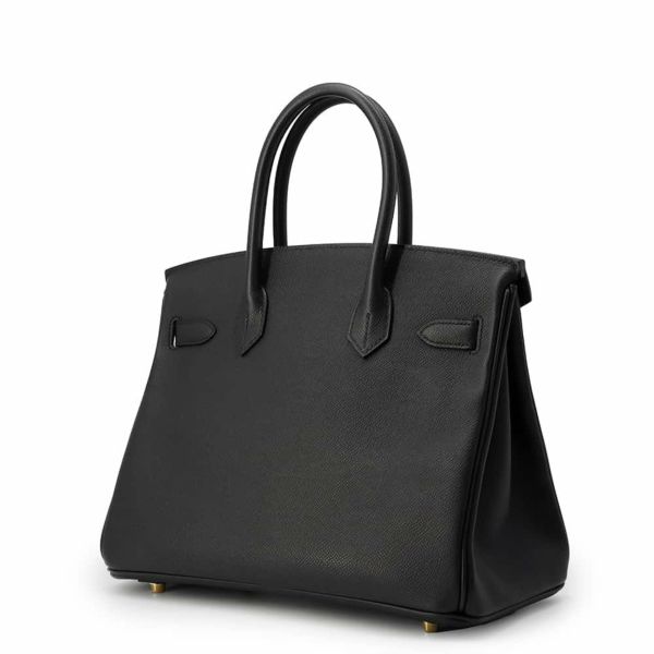 エルメス バーキン30 ブラック/ゴールド金具 エプソン W刻印 HERMES Birkin ハンドバッグ 黒